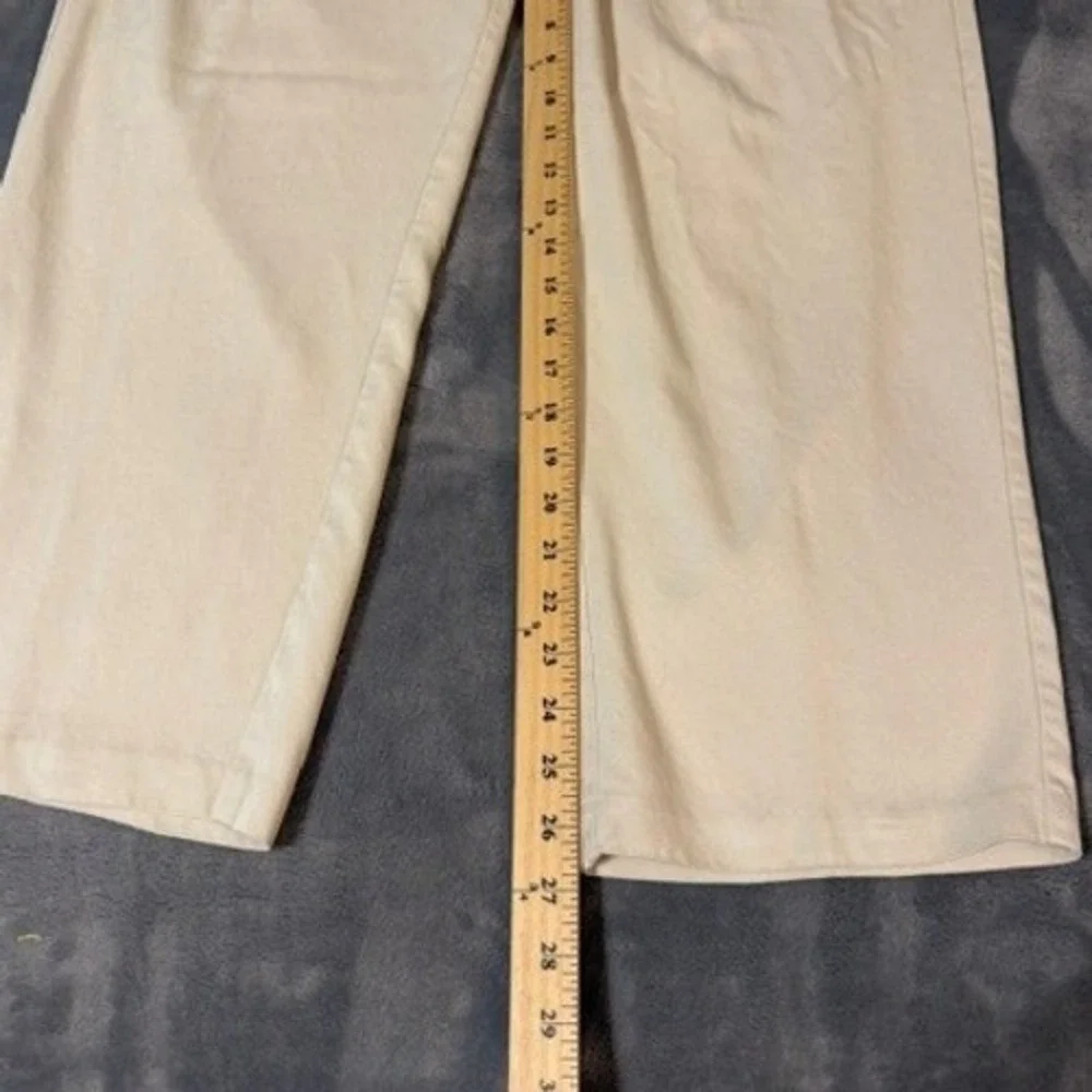 Tommy Bahama Mens 38x30 Cream 100% Silk Pleated Relaxed Wide Leg Trousers Pants